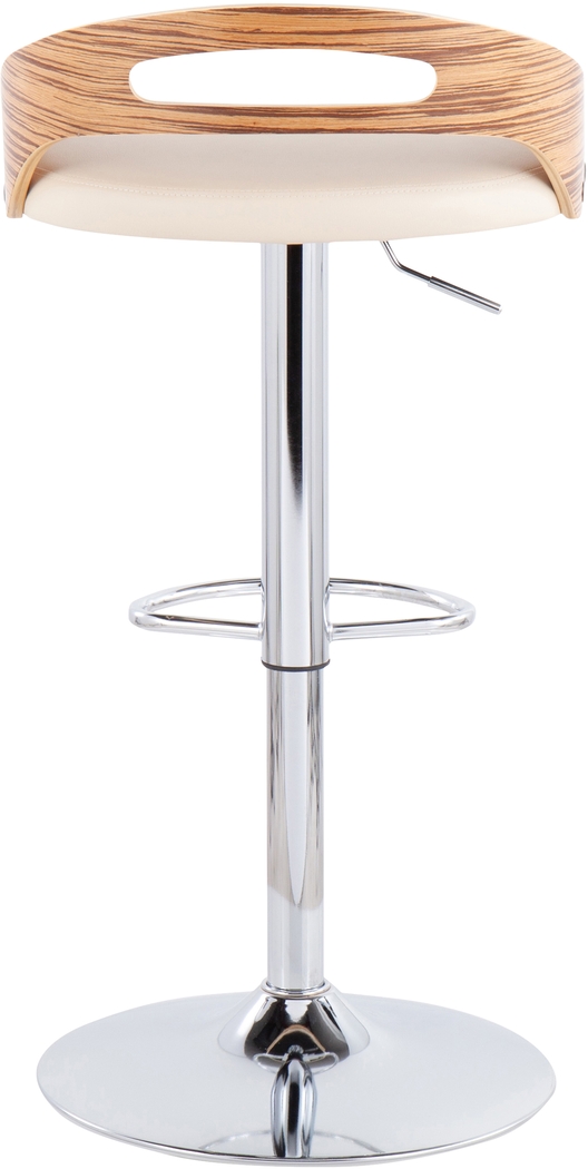 Congreve Cream Adjustable Swivel Barstool - Thumbnail - Image 4