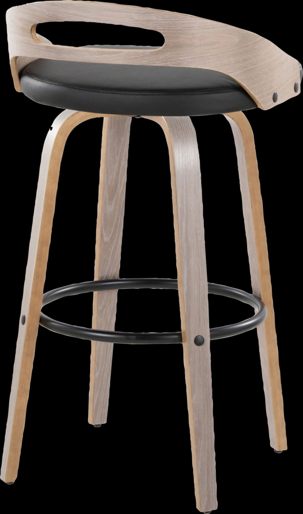 Congreve II Black Swivel Barstool, Set of 2 - Thumbnail - Image 8