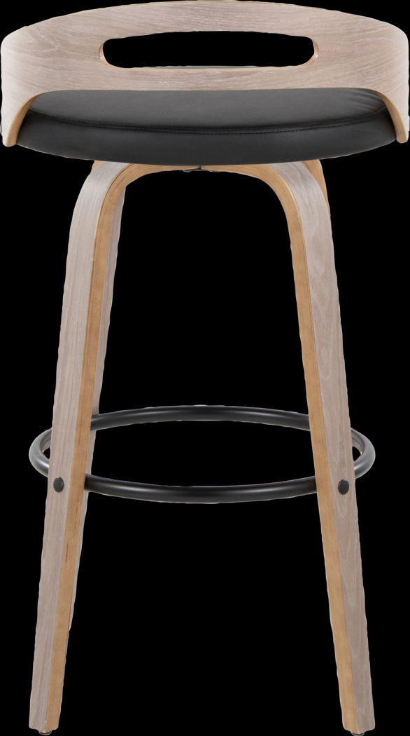 Congreve II Black Swivel Barstool, Set of 2 - Thumbnail - Image 9