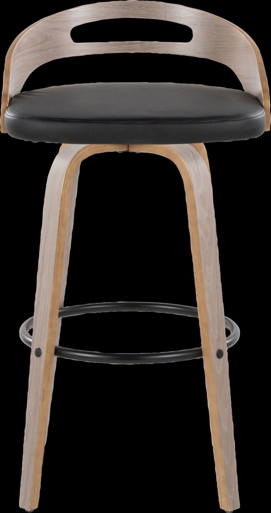 Congreve II Black Swivel Barstool, Set of 2 - Thumbnail - Image 10