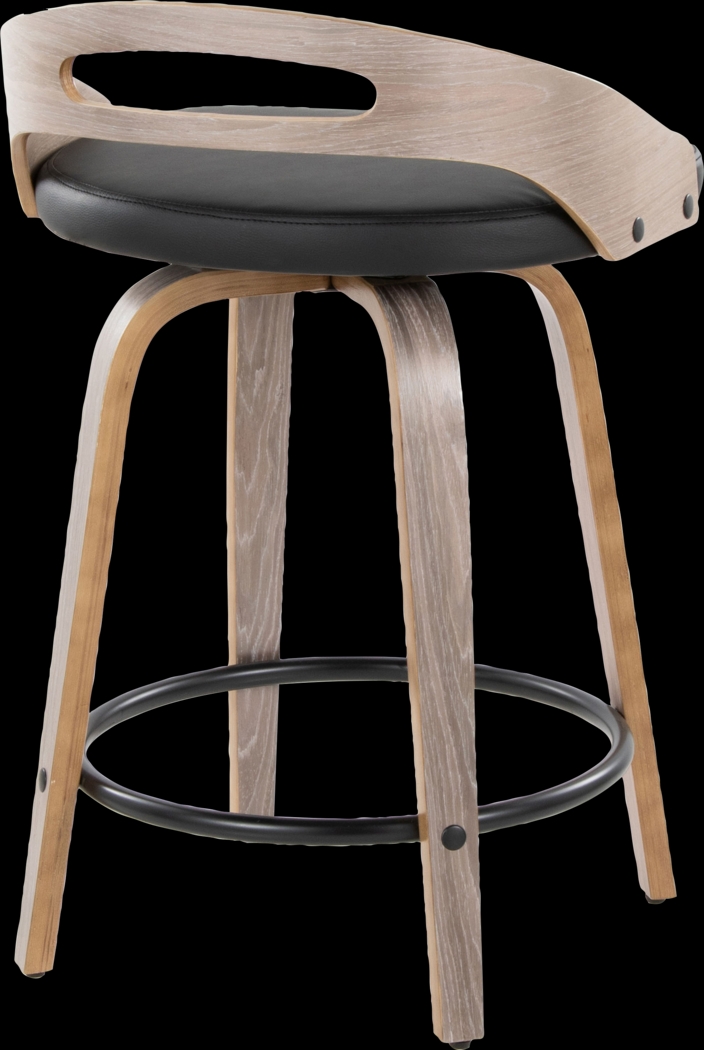 Congreve II Black Swivel Counter Height Stool, Set of 2 - Thumbnail - Image 8