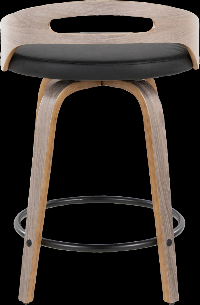 Congreve II Black Swivel Counter Height Stool, Set of 2 - Thumbnail - Image 9