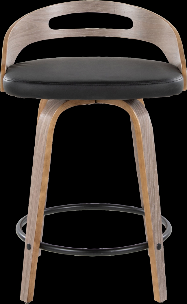 Congreve II Black Swivel Counter Height Stool, Set of 2 - Thumbnail - Image 10