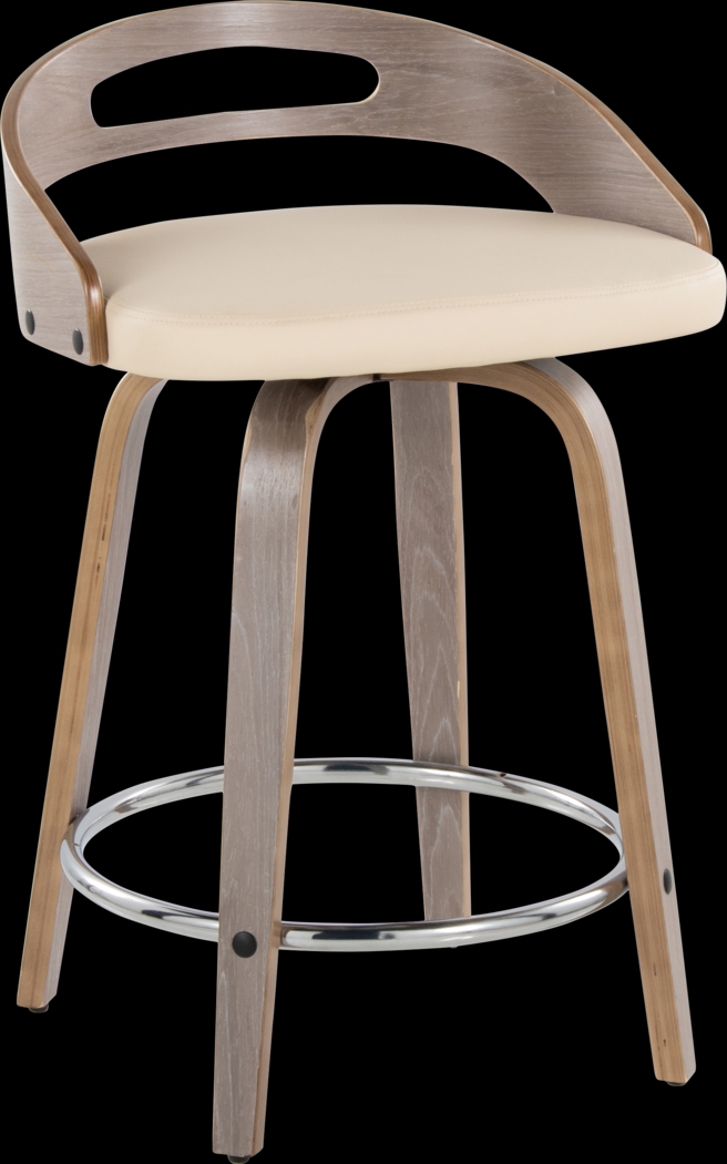 Congreve III Cream Swivel Counter Height Stool, Set of 2 - Thumbnail - Image 6