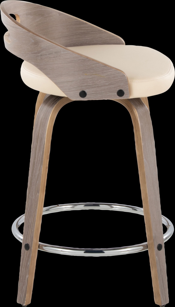 Congreve III Cream Swivel Counter Height Stool, Set of 2 - Thumbnail - Image 7