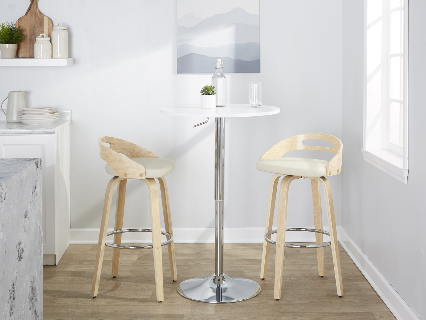 Congreve IV Cream Barstool, Set of 2 - Thumbnail - Image 2