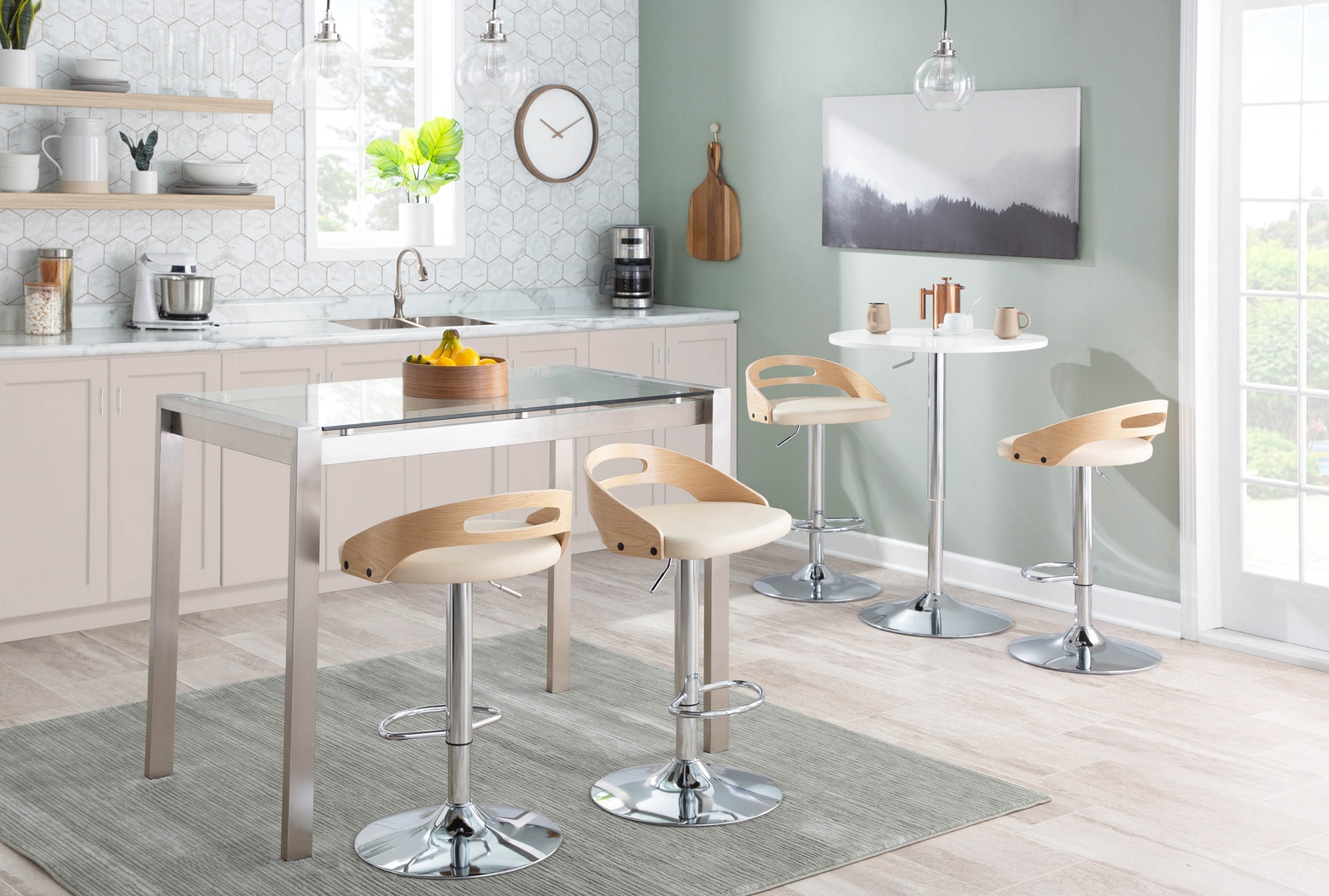 Congreve Natural Adjustable Swivel Barstool - Thumbnail - Image 13