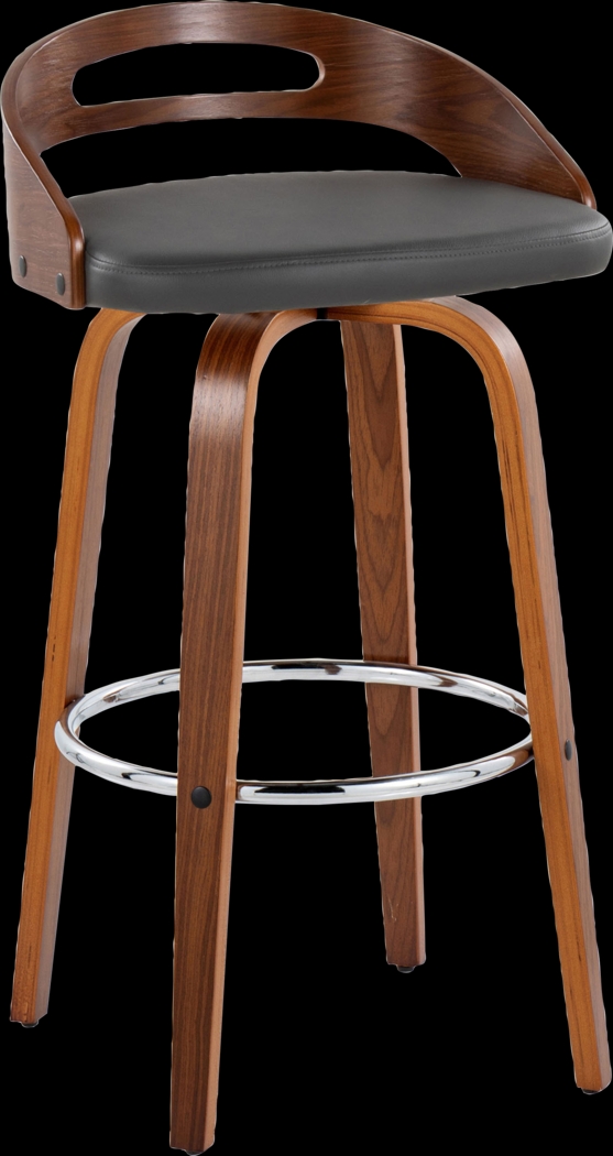 Congreve V Gray Swivel Barstool, Set of 2 - Thumbnail - Image 6