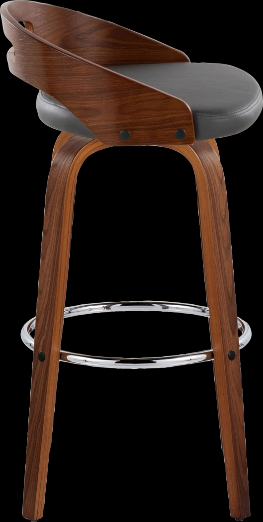 Congreve V Gray Swivel Barstool, Set of 2 - Thumbnail - Image 7