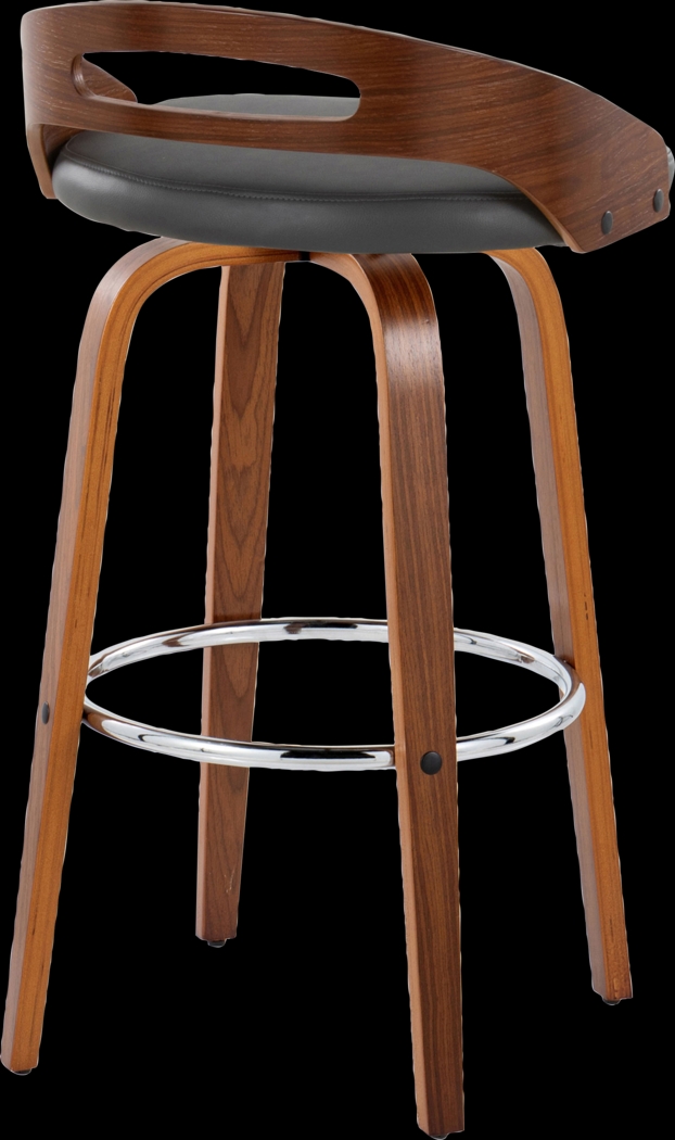 Congreve V Gray Swivel Barstool, Set of 2 - Thumbnail - Image 8