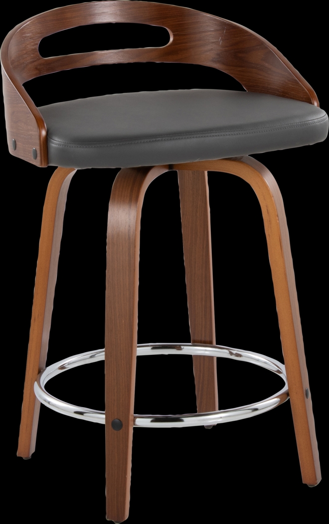 Congreve V Gray Swivel Counter Height Stool, Set of 2 - Thumbnail - Image 6