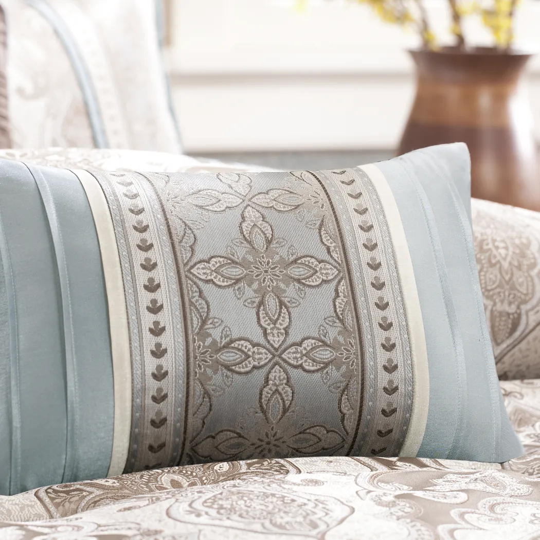 Conley Blue 7 Pc King Comforter Set - Thumbnail - Image 2