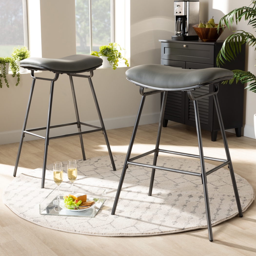 Connestee Gray Bar Stool, Set of 2 - Thumbnail - Image 6