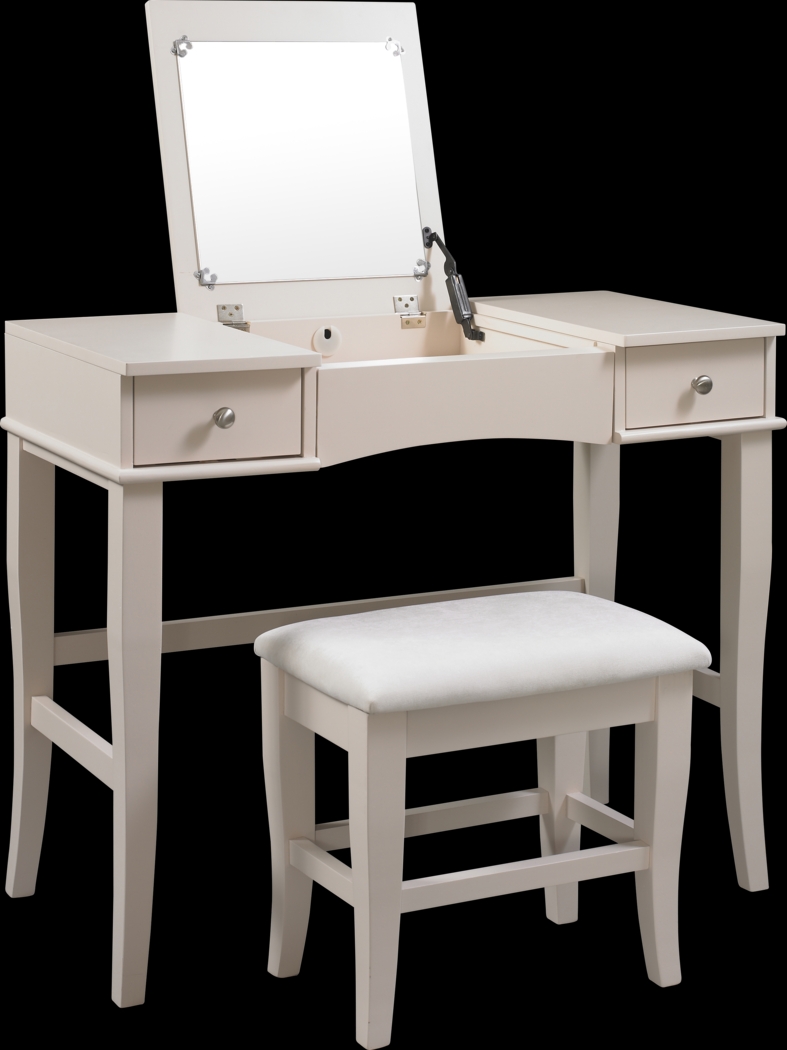 Connie Mae Vanity, Mirror and Stool Set - Thumbnail - Image 1