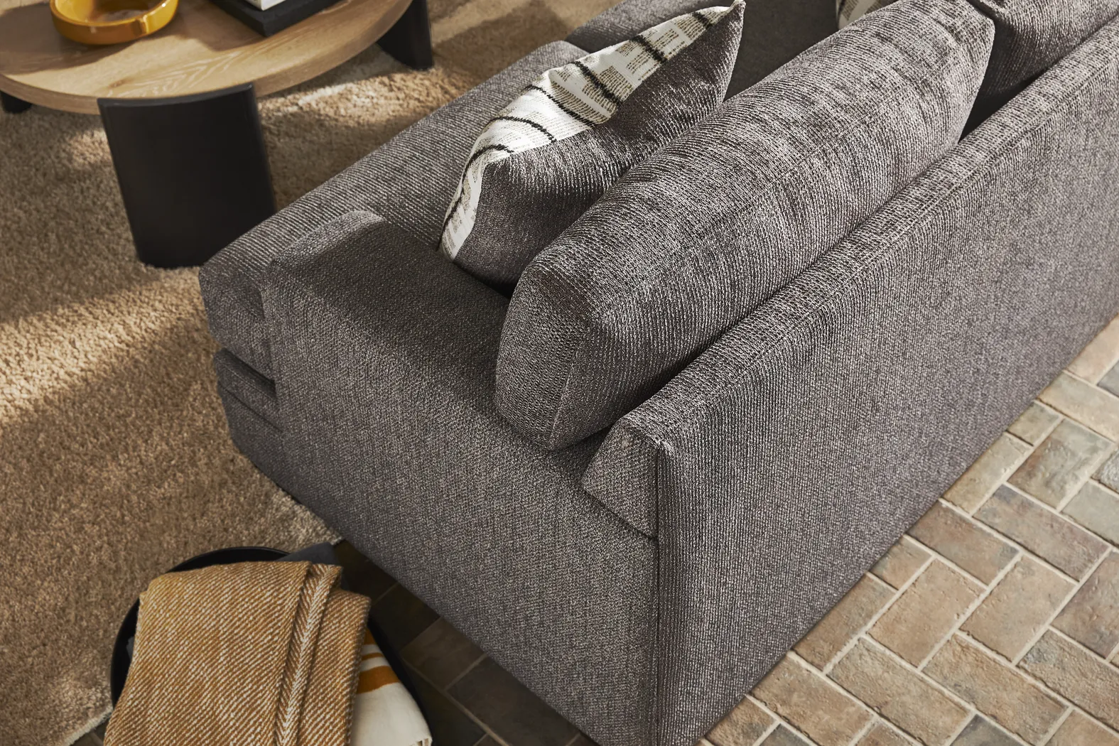 Conover Street Gray 7 Pc Living Room with Gel Foam Sleeper Sofa - Thumbnail - Image 8