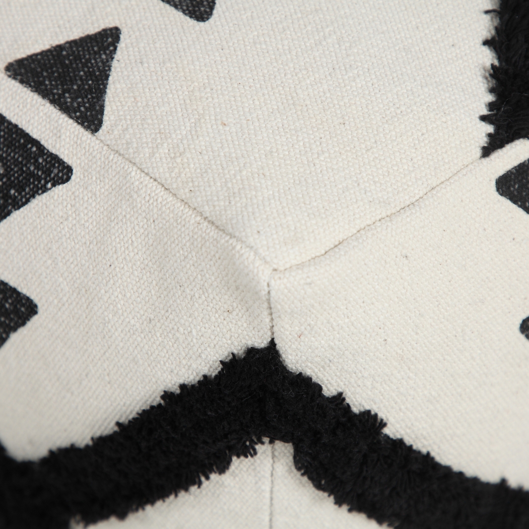 Conseld Black/White Pouf - Thumbnail - Image 5
