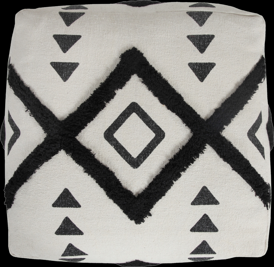Conseld Black/White Pouf - Thumbnail - Image 7