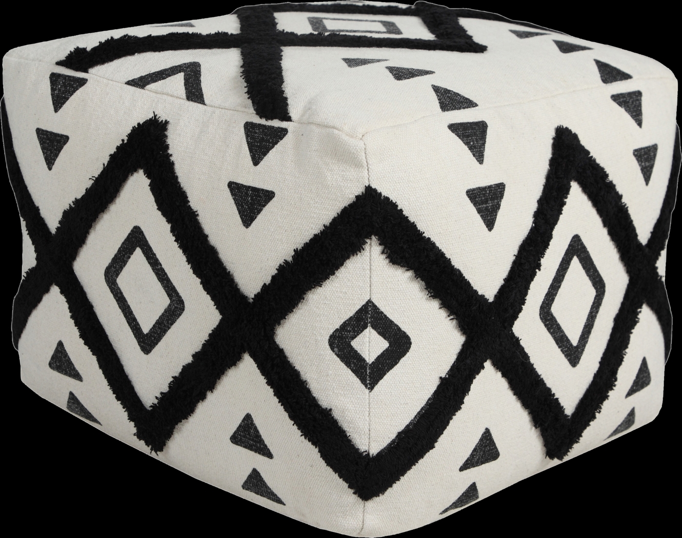Conseld Black/White Pouf - Thumbnail - Image 8