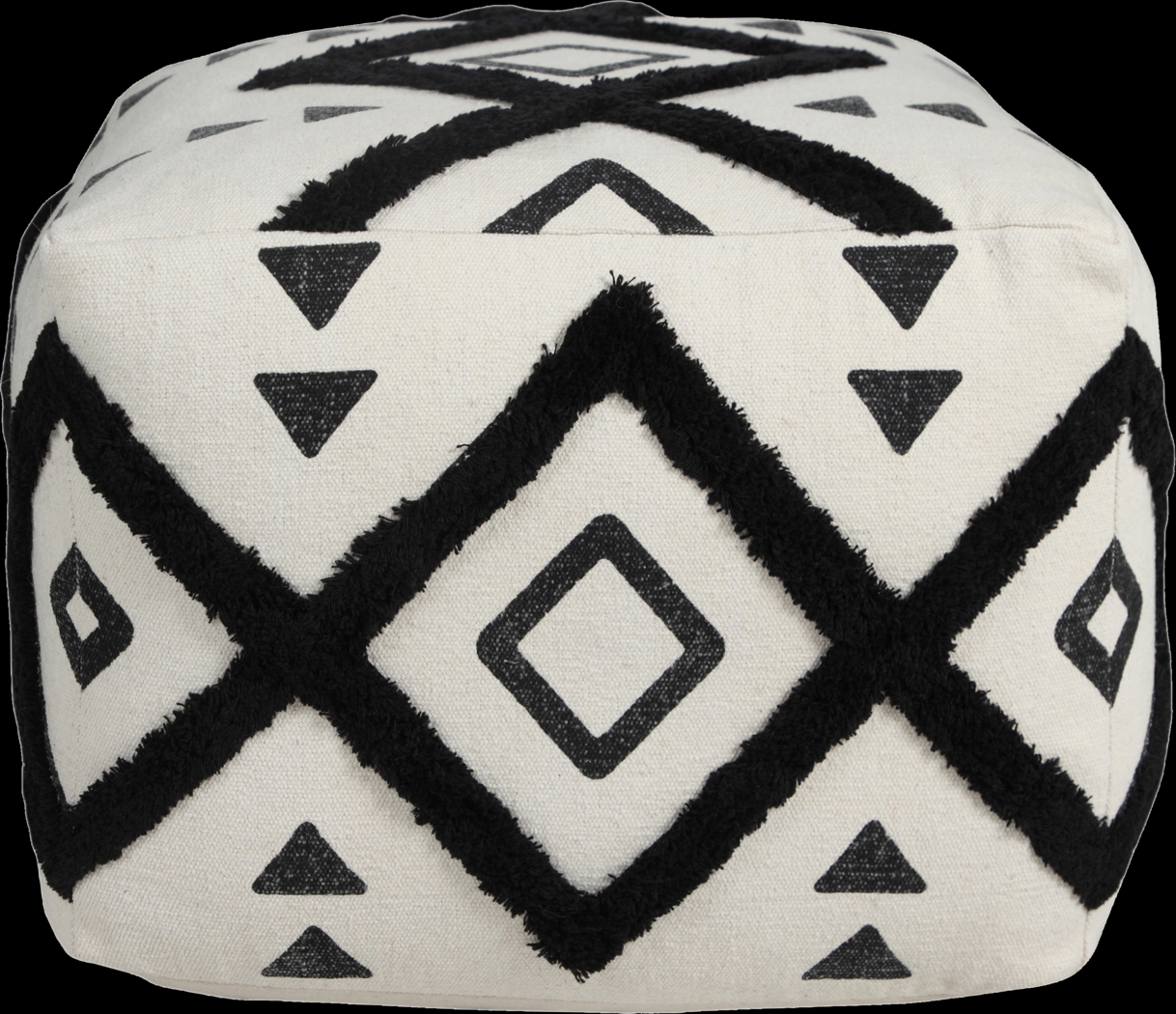 Conseld Black/White Pouf - Thumbnail - Image 9
