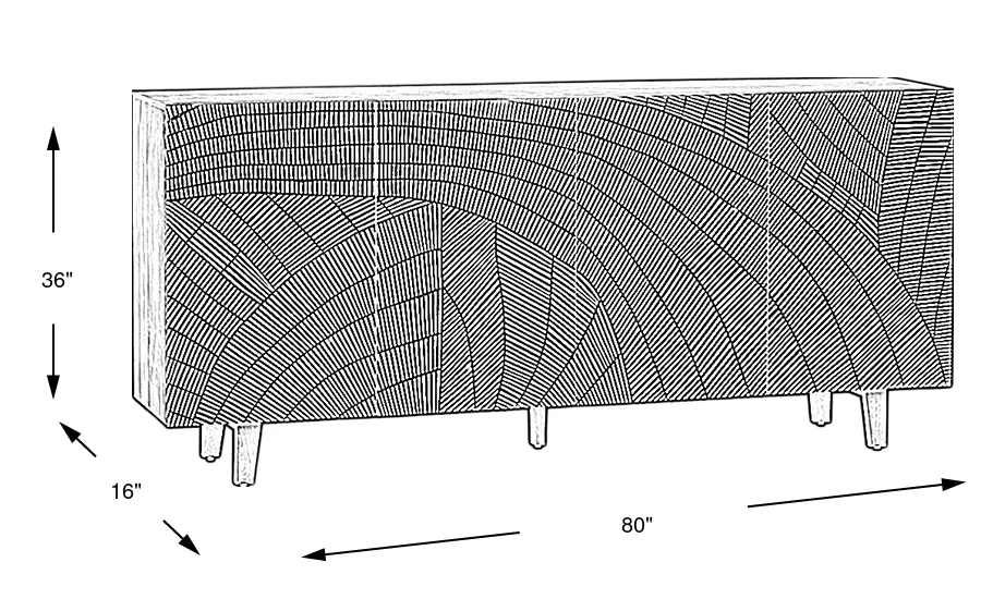 Dimension Image. Please refer to the Dimension Tab on this page for dimension details.