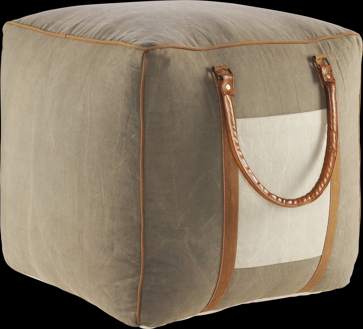 Constella Gray/Brown Pouf - Thumbnail - Image 3