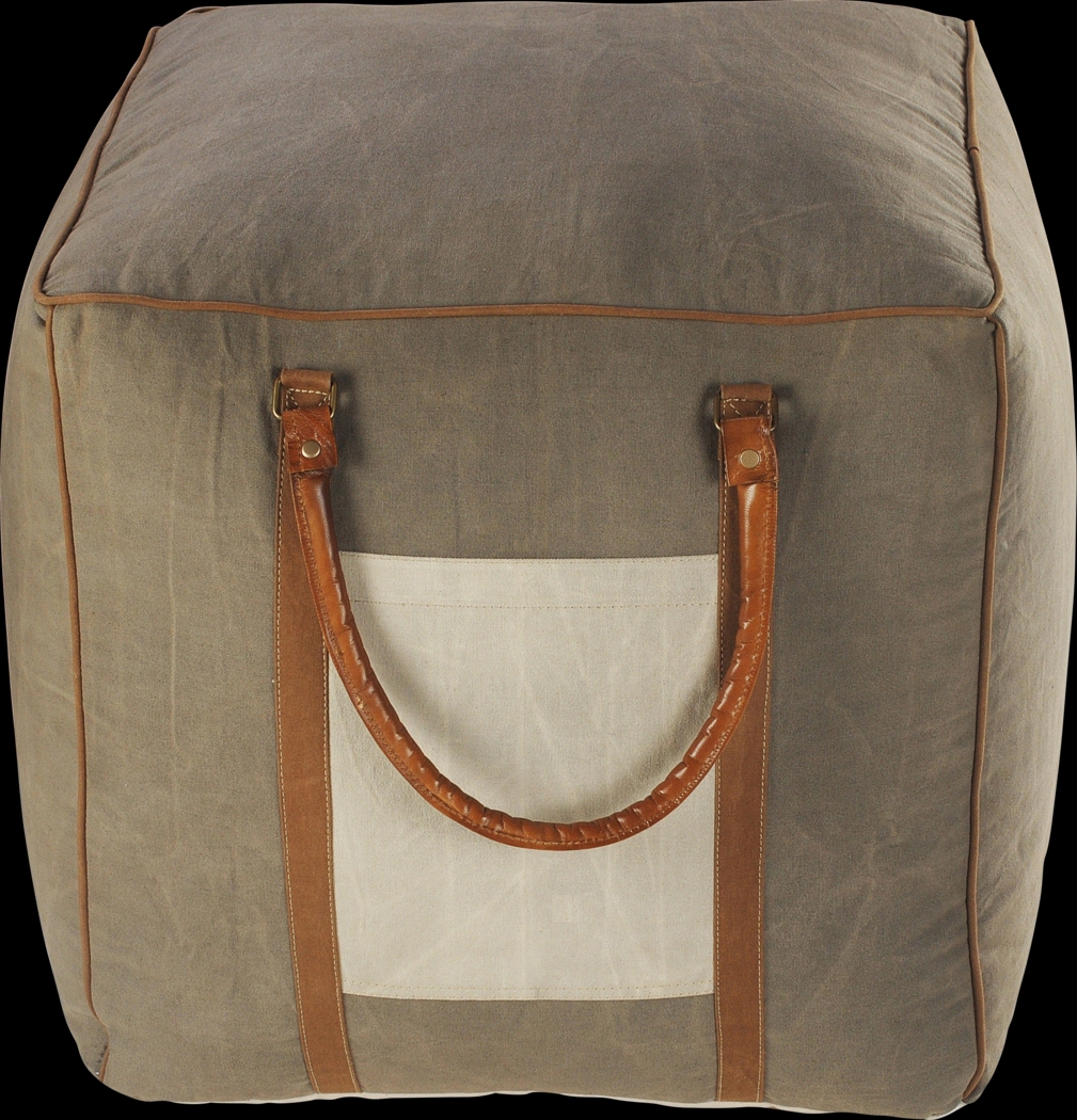 Constella Gray/Brown Pouf - Thumbnail - Image 4