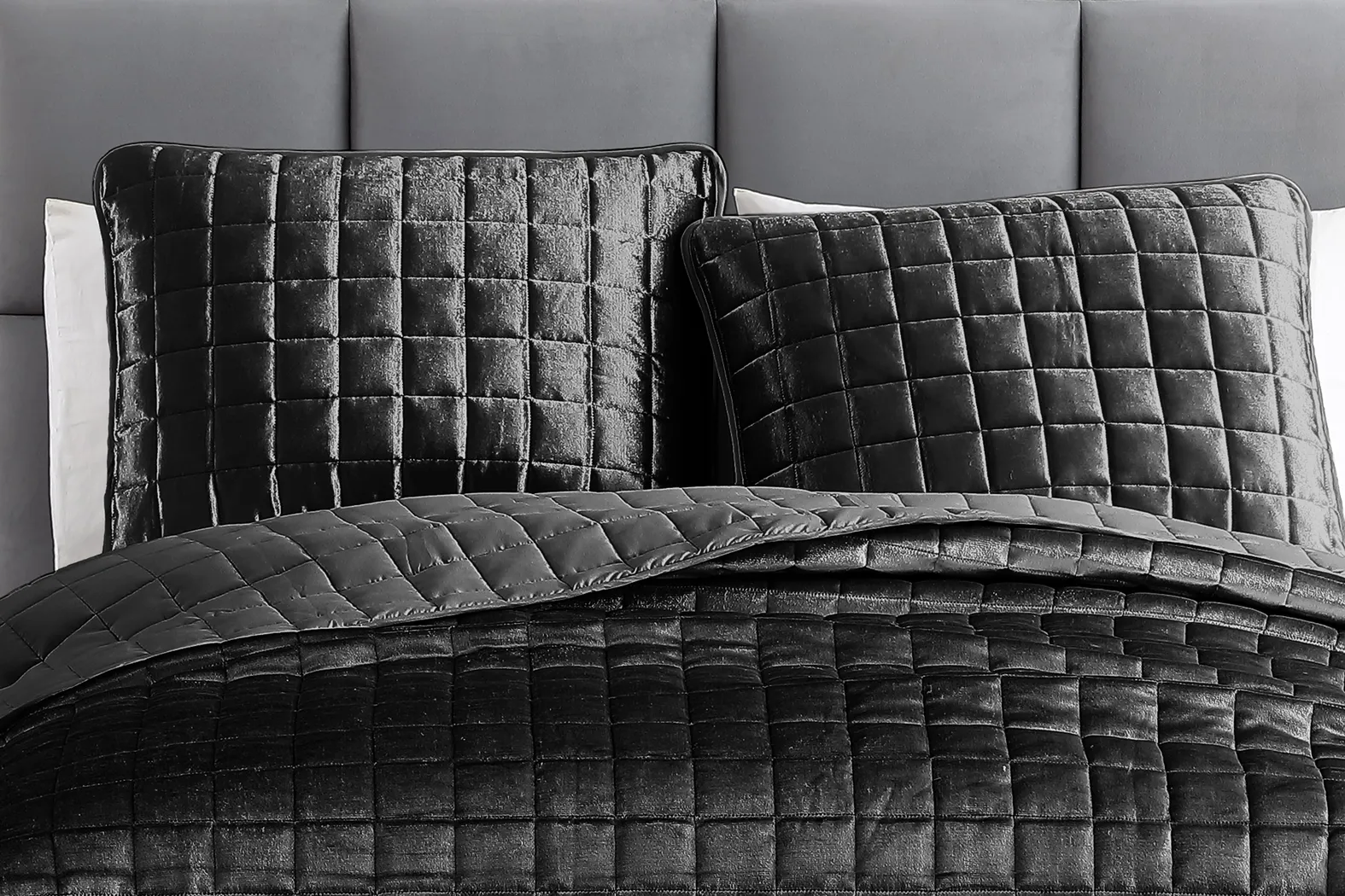 Constock Gray 3 Pc King Coverlet Set - Thumbnail - Image 3