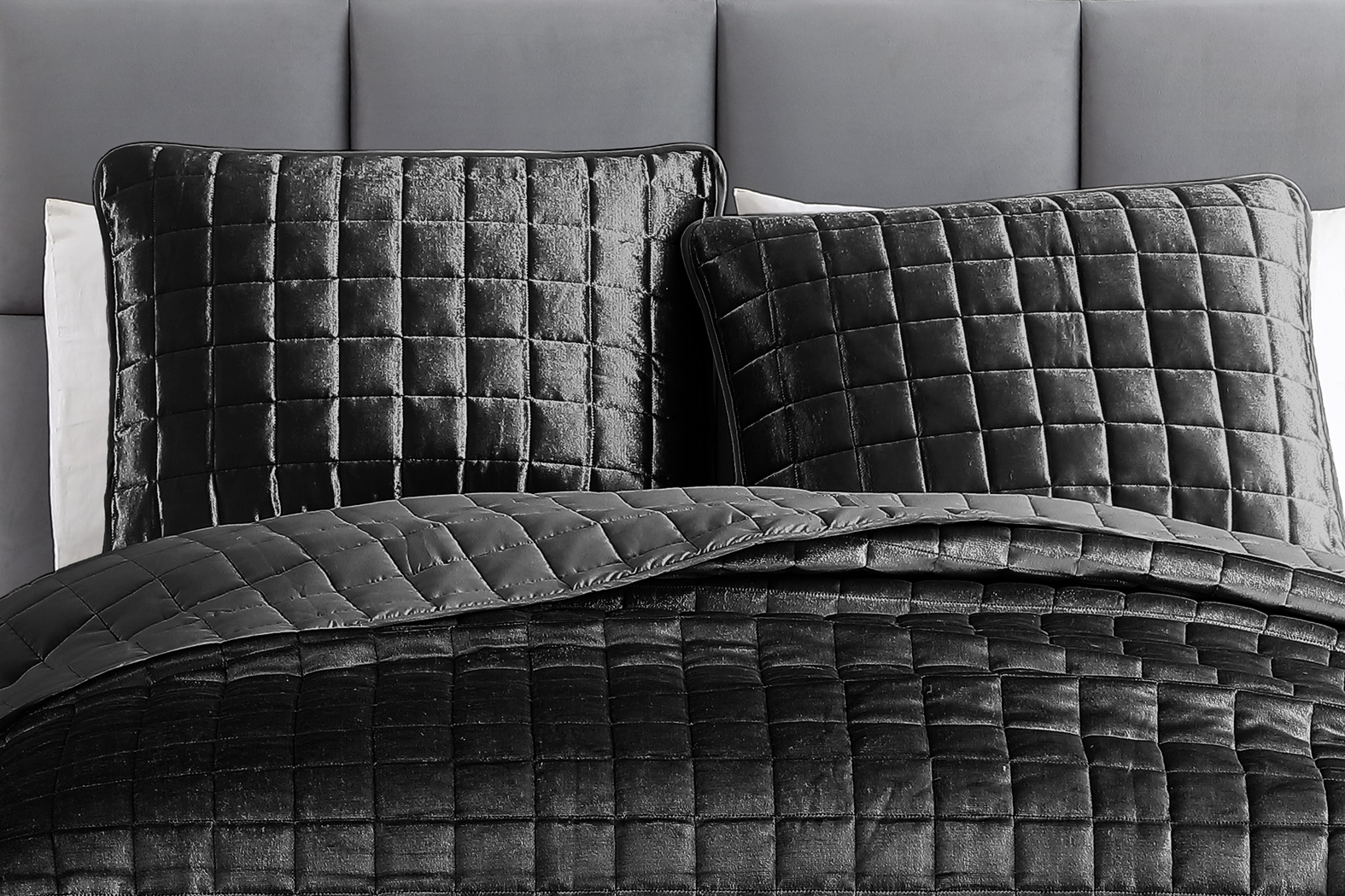 Constock Gray 3 Pc Queen Coverlet Set - Thumbnail - Image 3