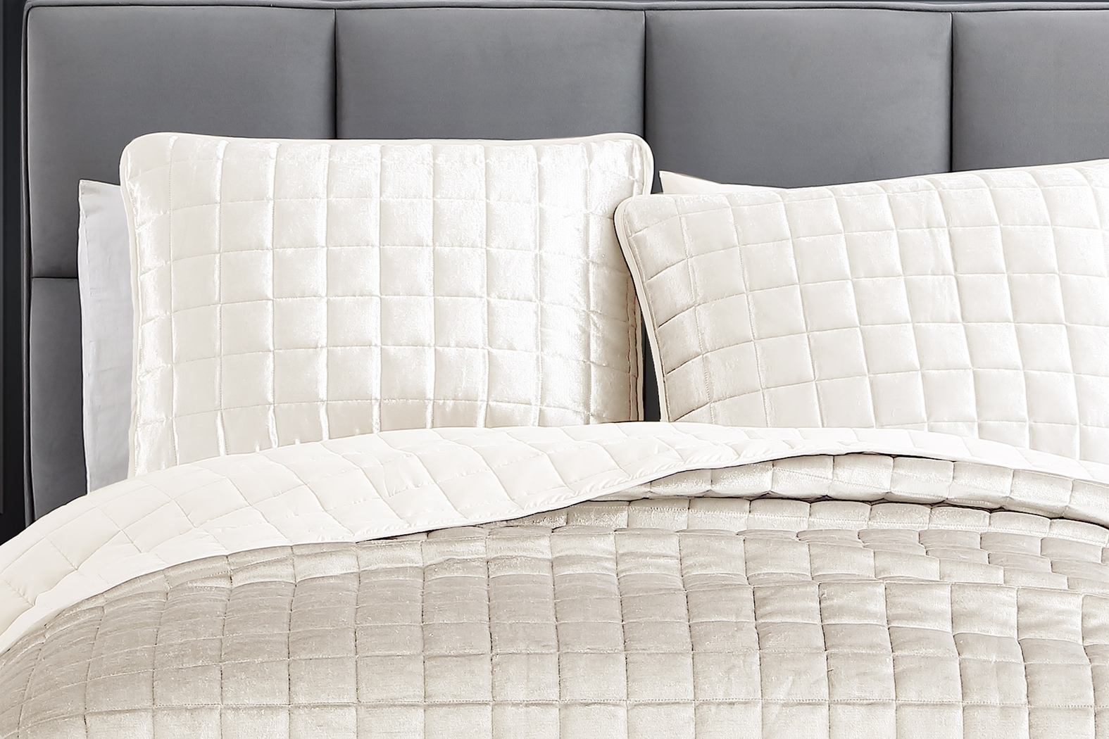 Constock White 3 Pc King Coverlet Set - Thumbnail - Image 3