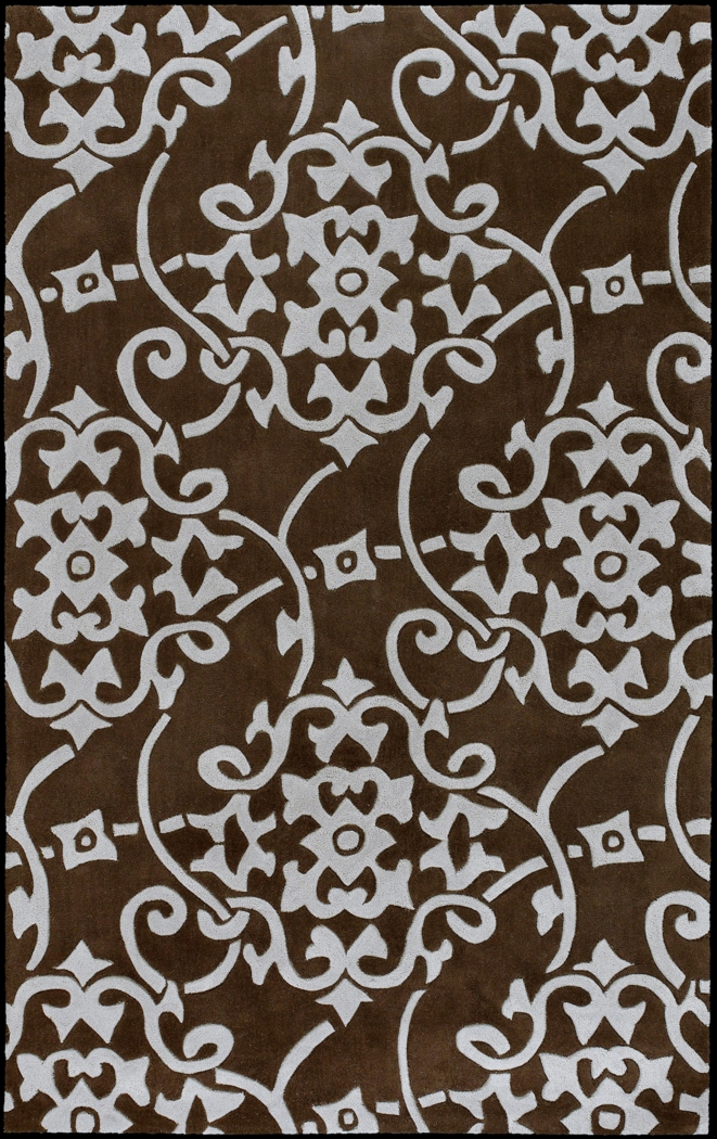 Contemporary Brown 8 x 11 Rug - Thumbnail - Image 1