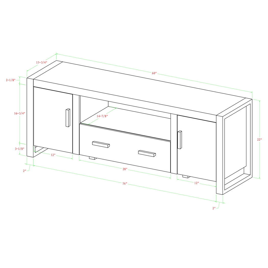 Conway Charcoal 60 in. Console - Thumbnail - Image 6