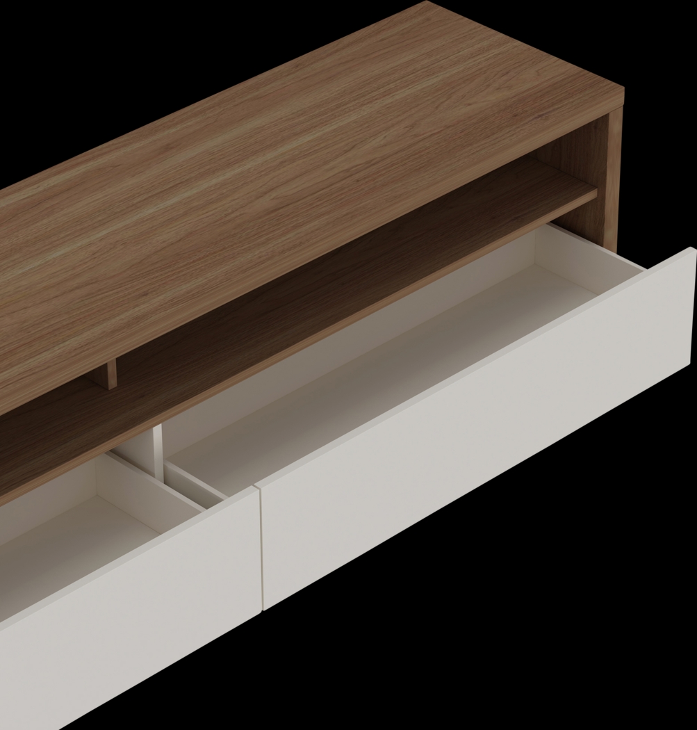 Coolcreek Brown and Off-White 70 in. Console - Thumbnail - Image 6