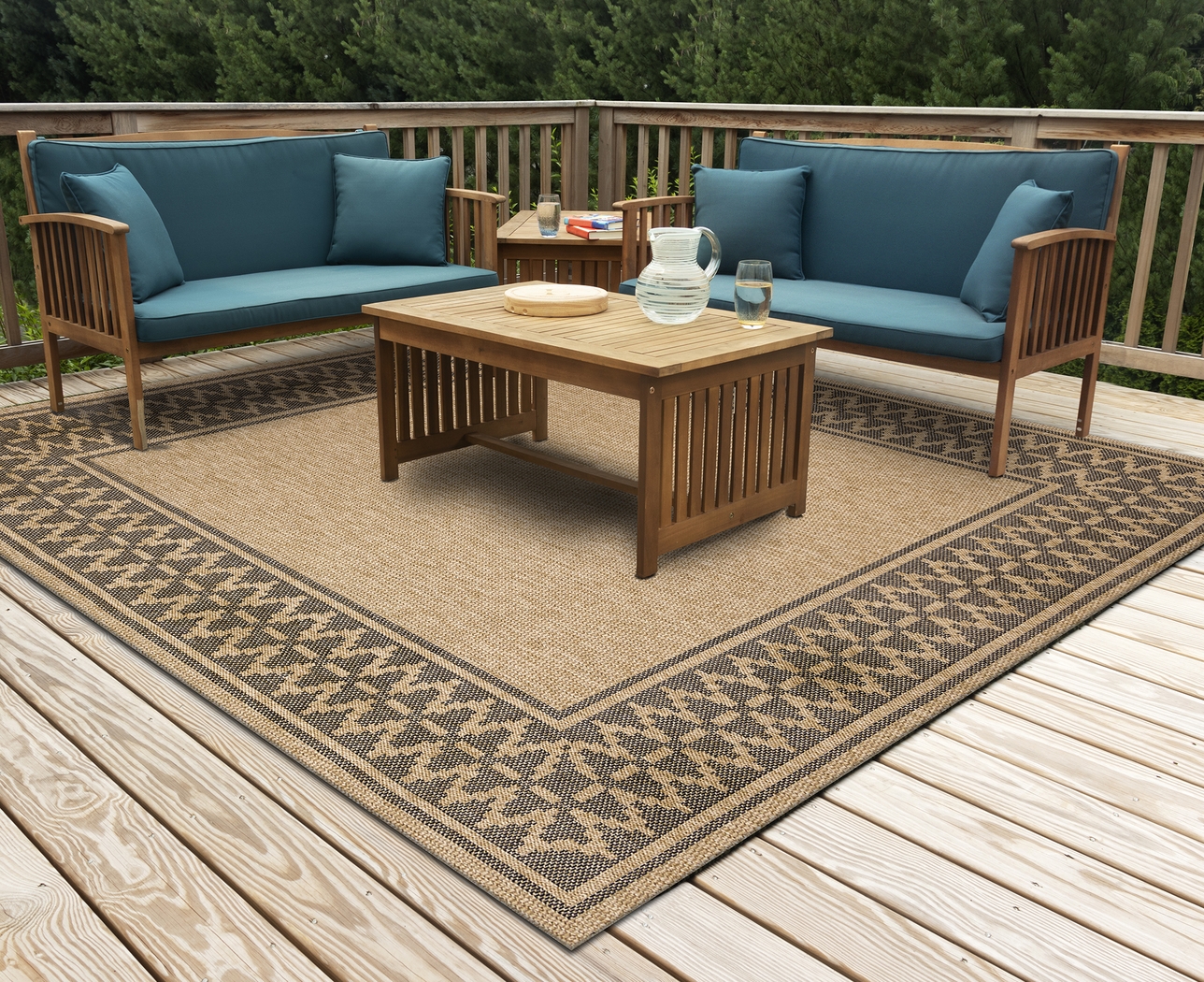 Coosaw Natural 7'10 Square Indoor/Outdoor Rug - Thumbnail - Image 2