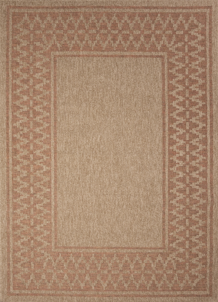 Coosaw Terracotta 6'6 x 9'4 Indoor/Outdoor Rug - Thumbnail - Image 1
