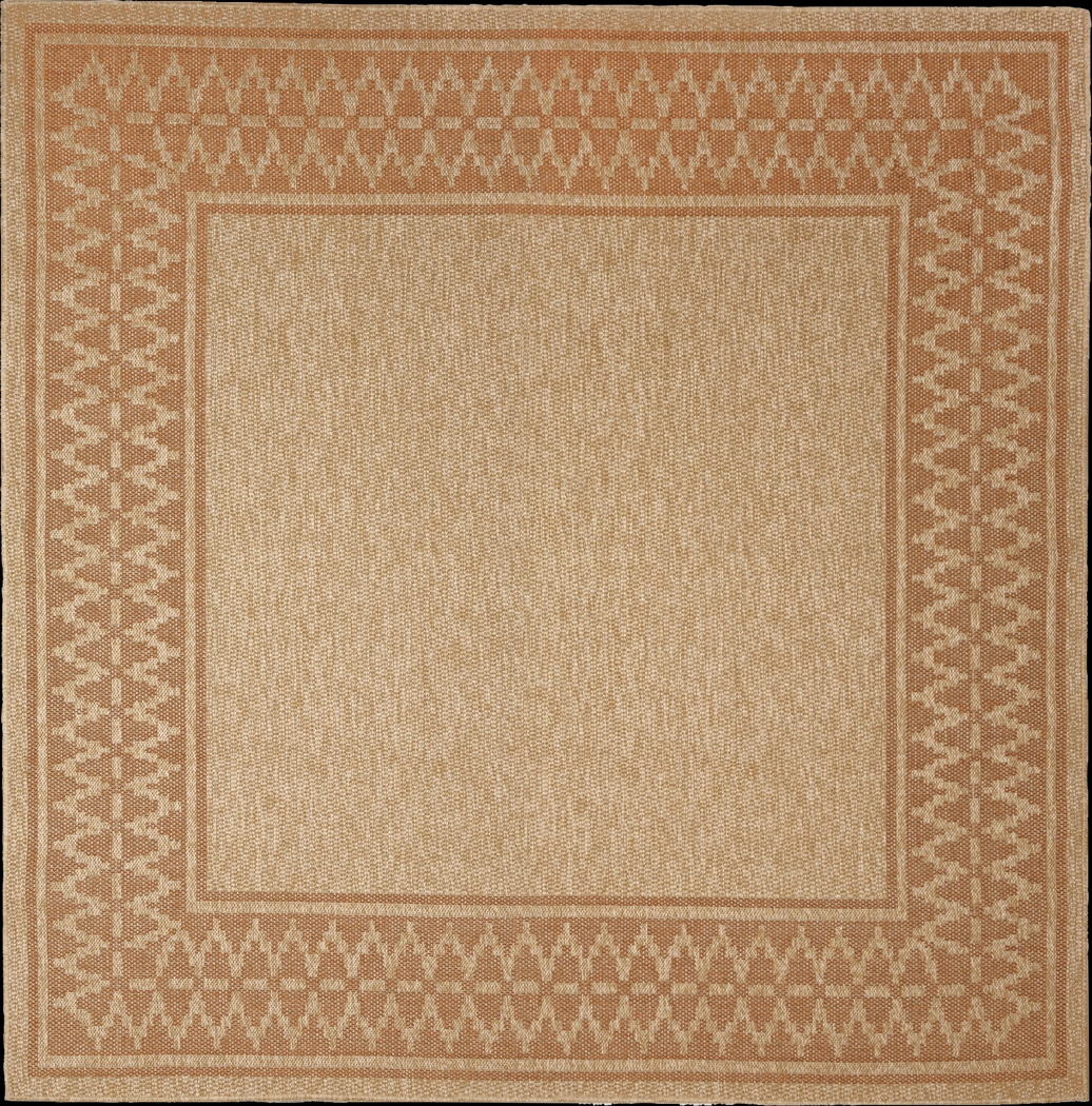 Coosaw Terracotta 7'10 Square Indoor/Outdoor Rug - Thumbnail - Image 1