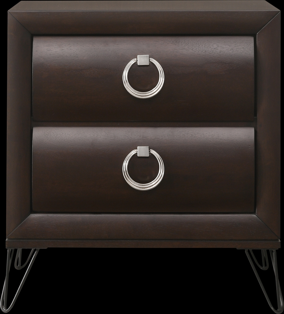 Copasaw Dark Brown Nightstand - Thumbnail - Image 2