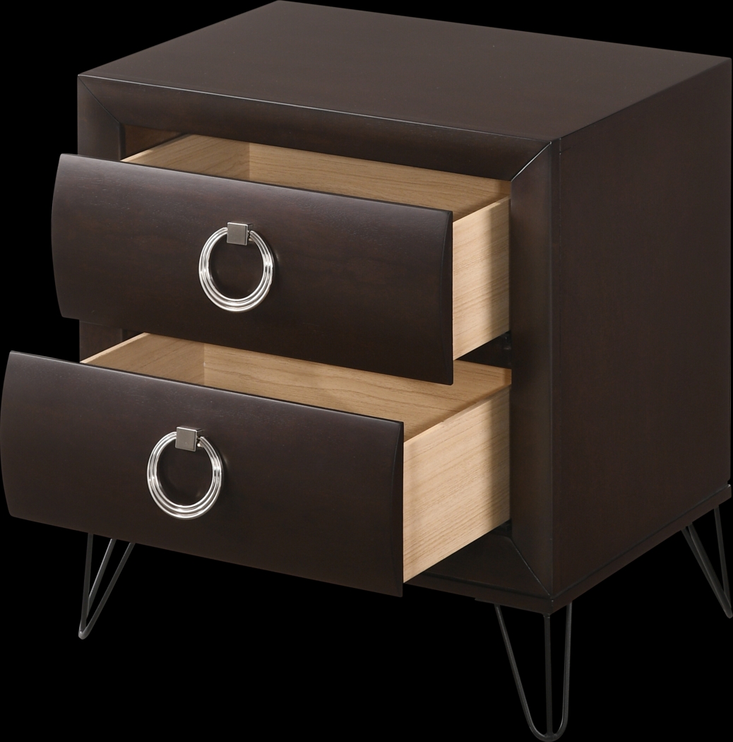 Copasaw Dark Brown Nightstand - Thumbnail - Image 4