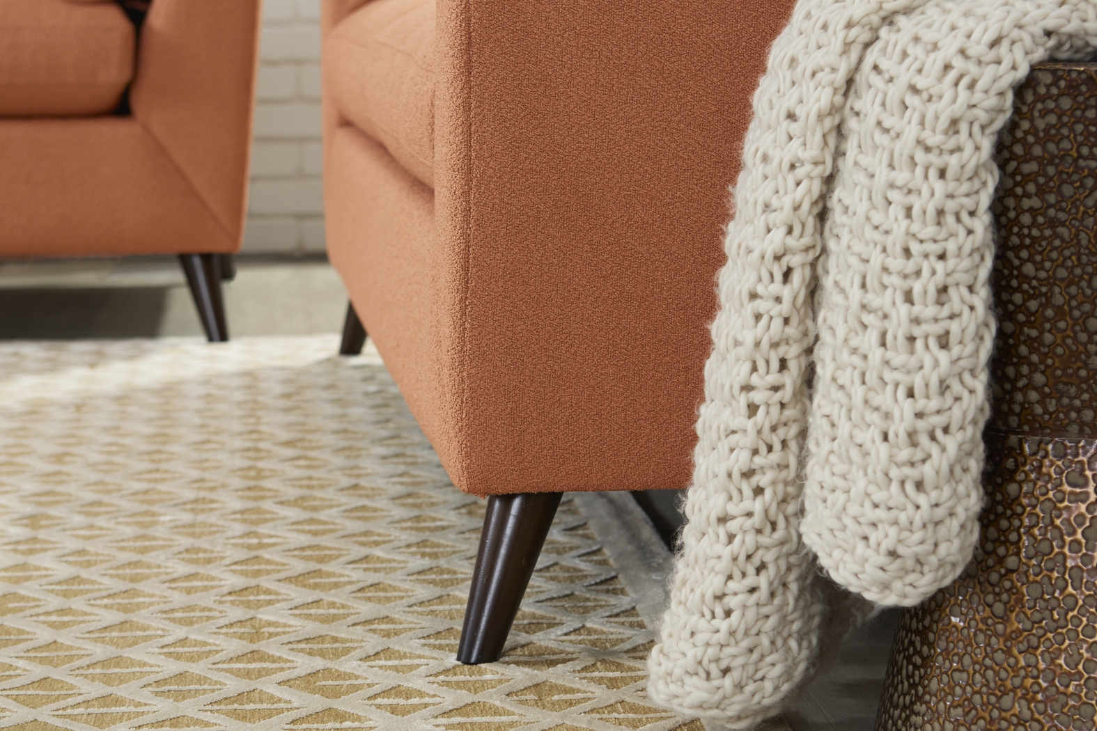 Copenhagen Terracotta 7 Pc Living Room with Gel Foam Sleeper Sofa - Thumbnail - Image 6