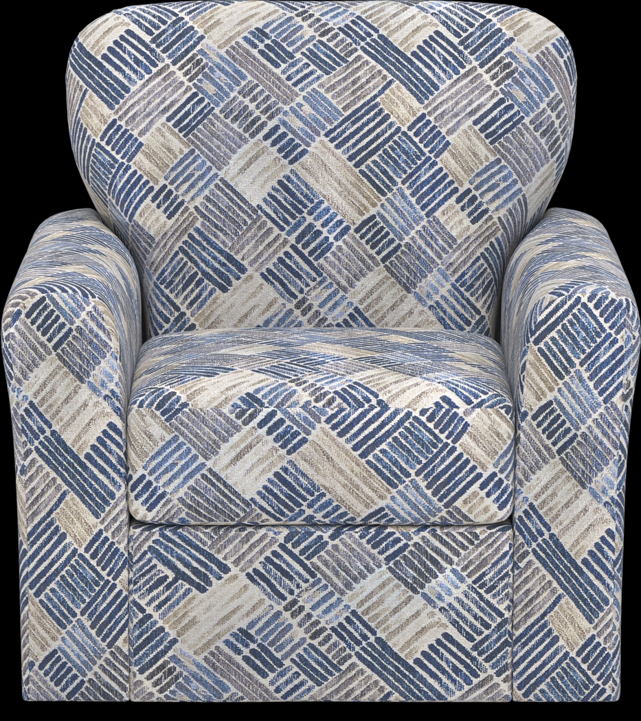 Copley Court Blue Accent Swivel Chair - Thumbnail - Image 2