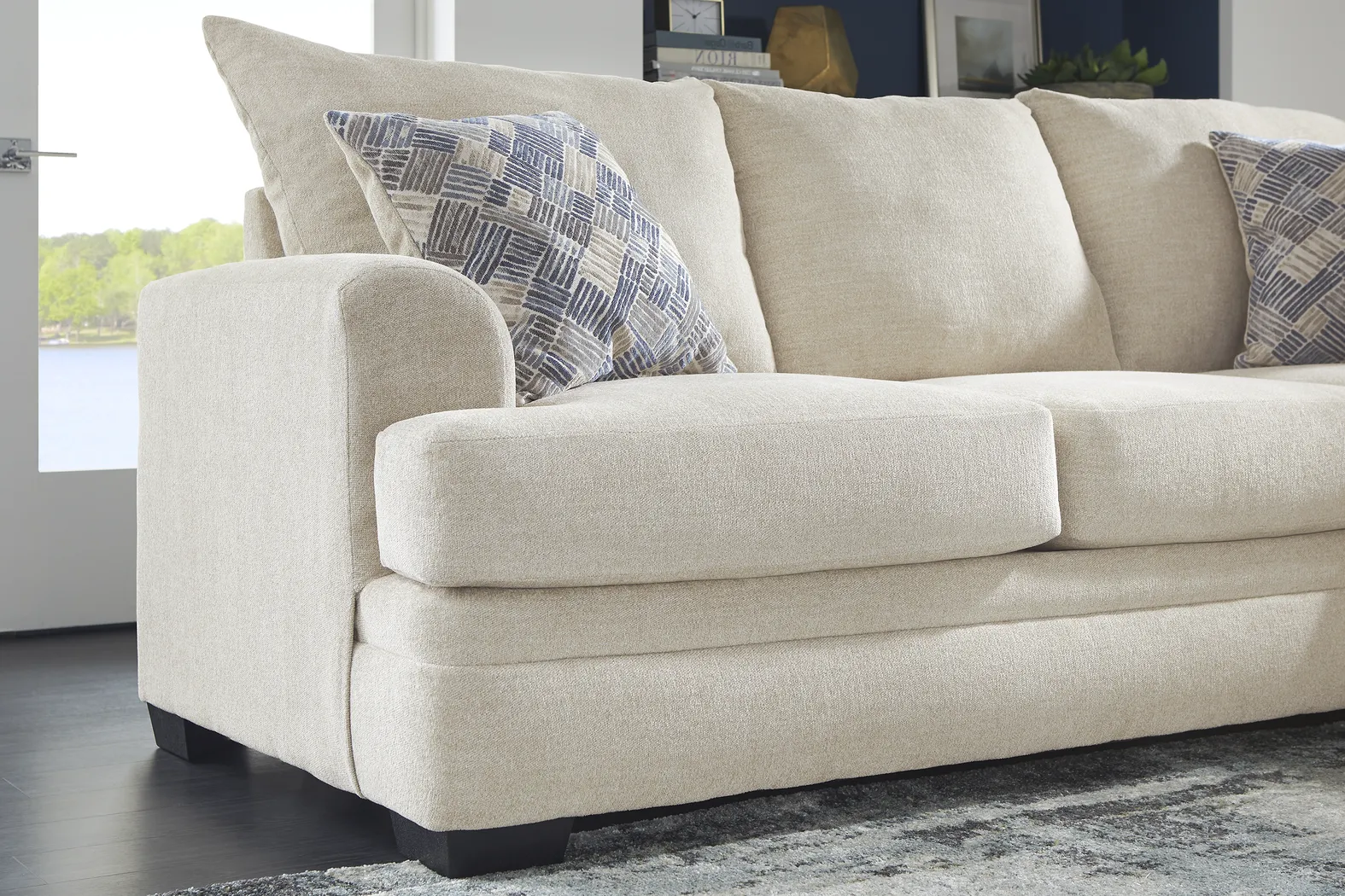Copley Court Parchment 2 Pc Gel Foam Sleeper Sectional - Image 6