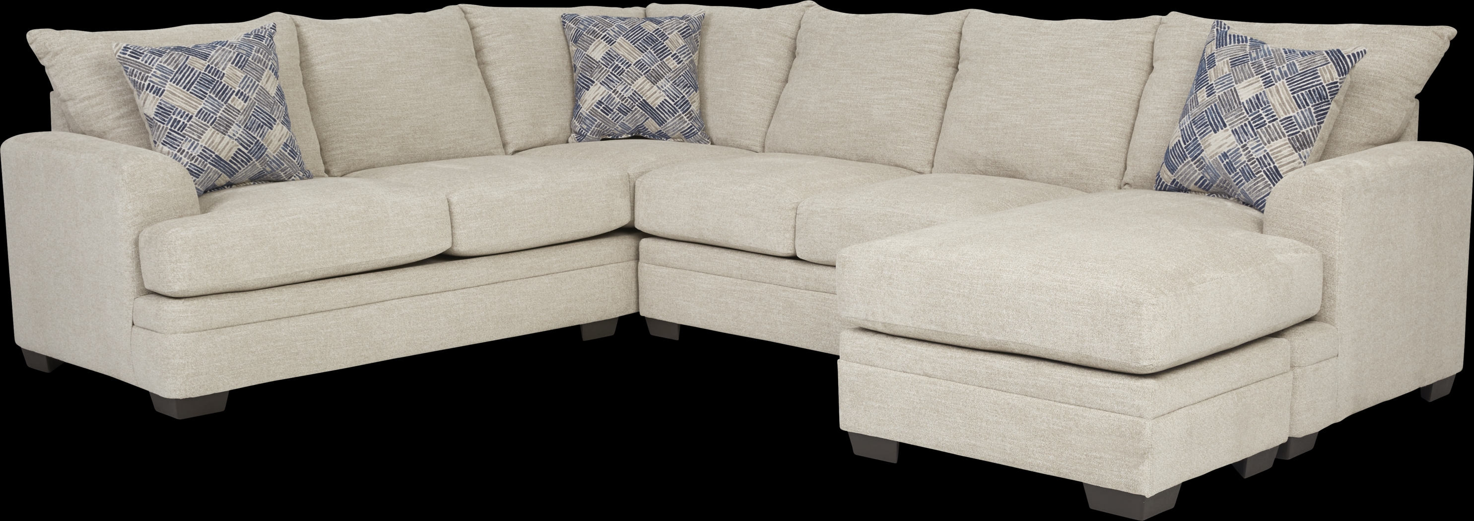 Copley Court Parchment 2 Pc Gel Foam Sleeper Sectional - Thumbnail - Image 1