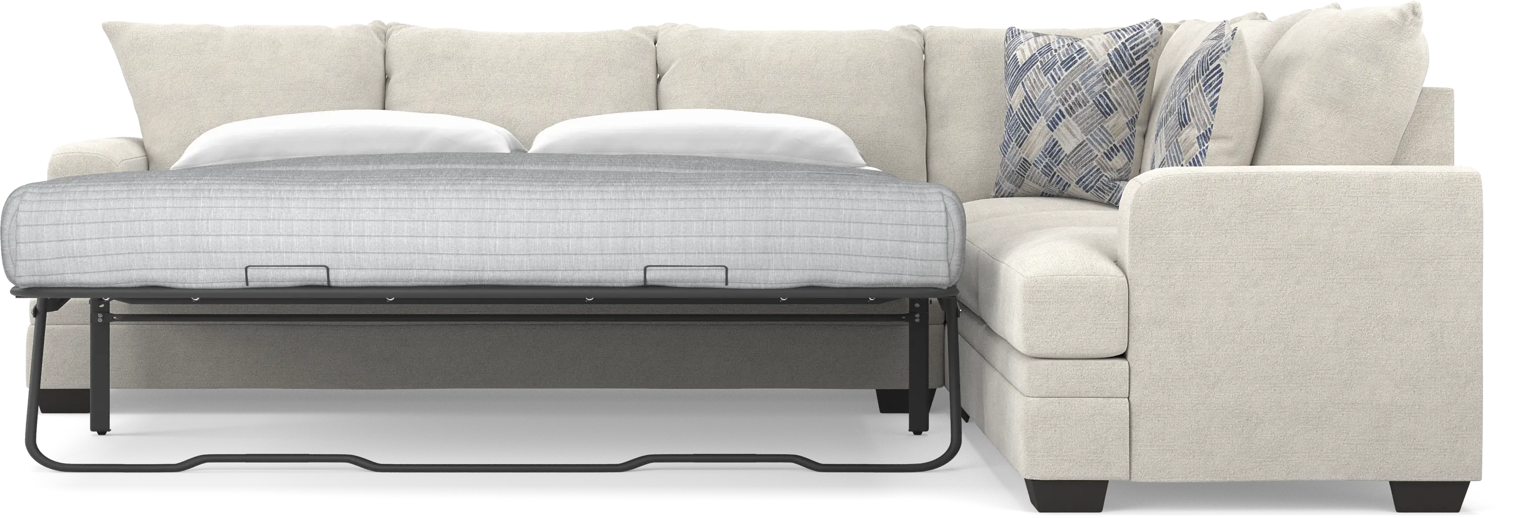 Copley Court Parchment 2 Pc Gel Foam Sleeper Sectional - Image 5