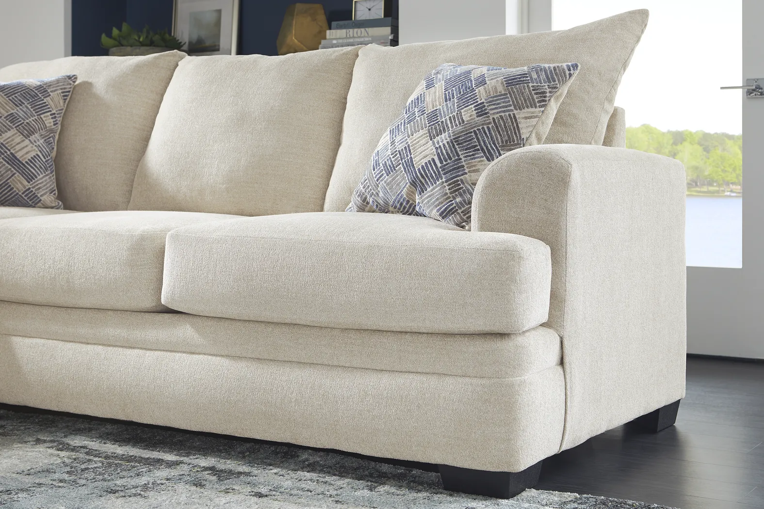 Copley Court Parchment 2 Pc Gel Foam Sleeper Sectional - Image 7