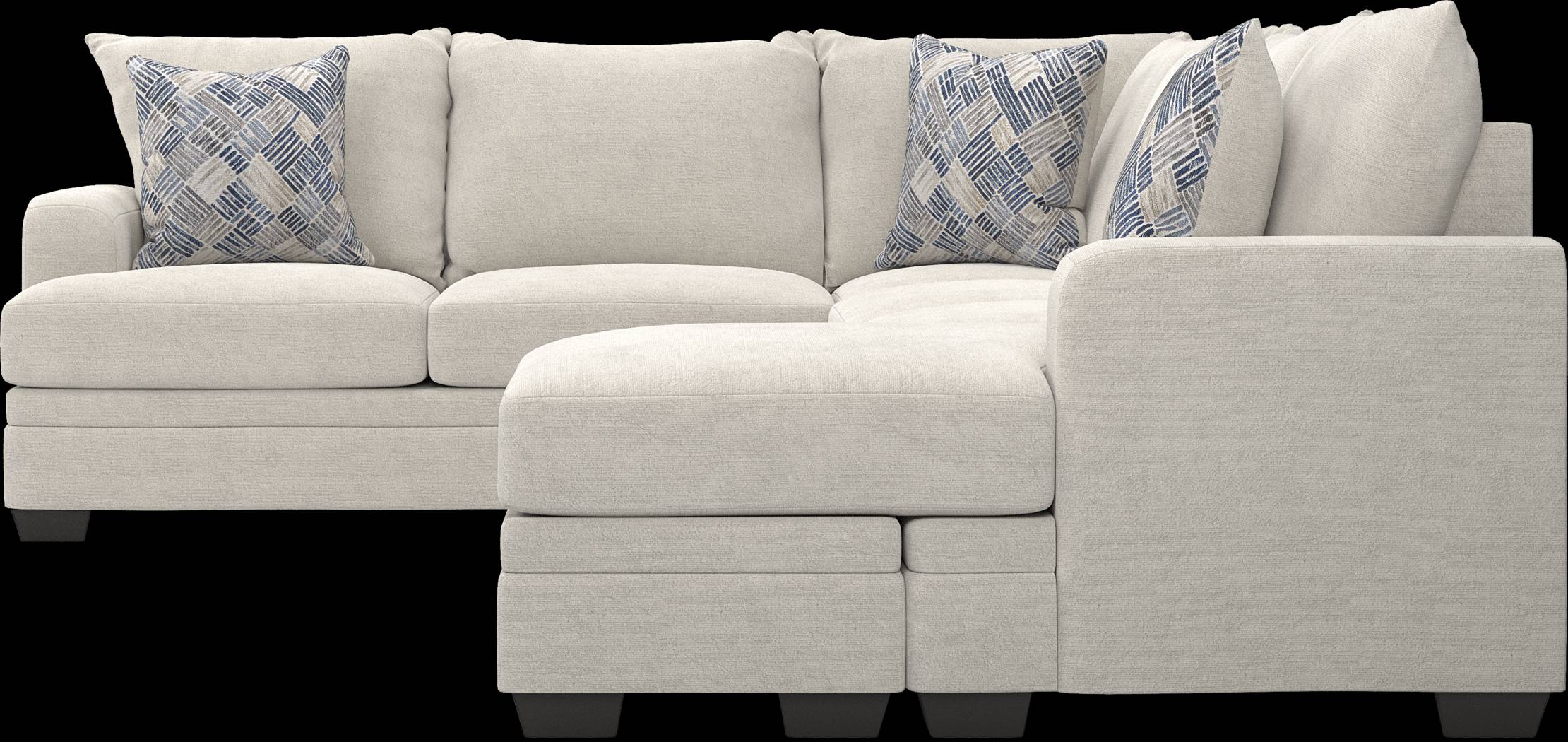 Copley Court Parchment 3 Pc Sectional Living Room - Thumbnail - Image 6