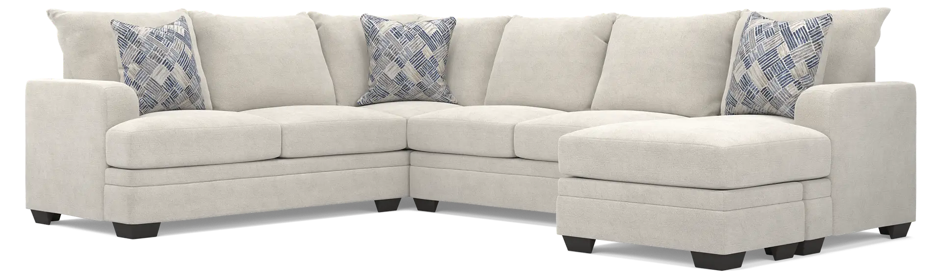 parchment 2 pc right arm chaise sectional - sectional only