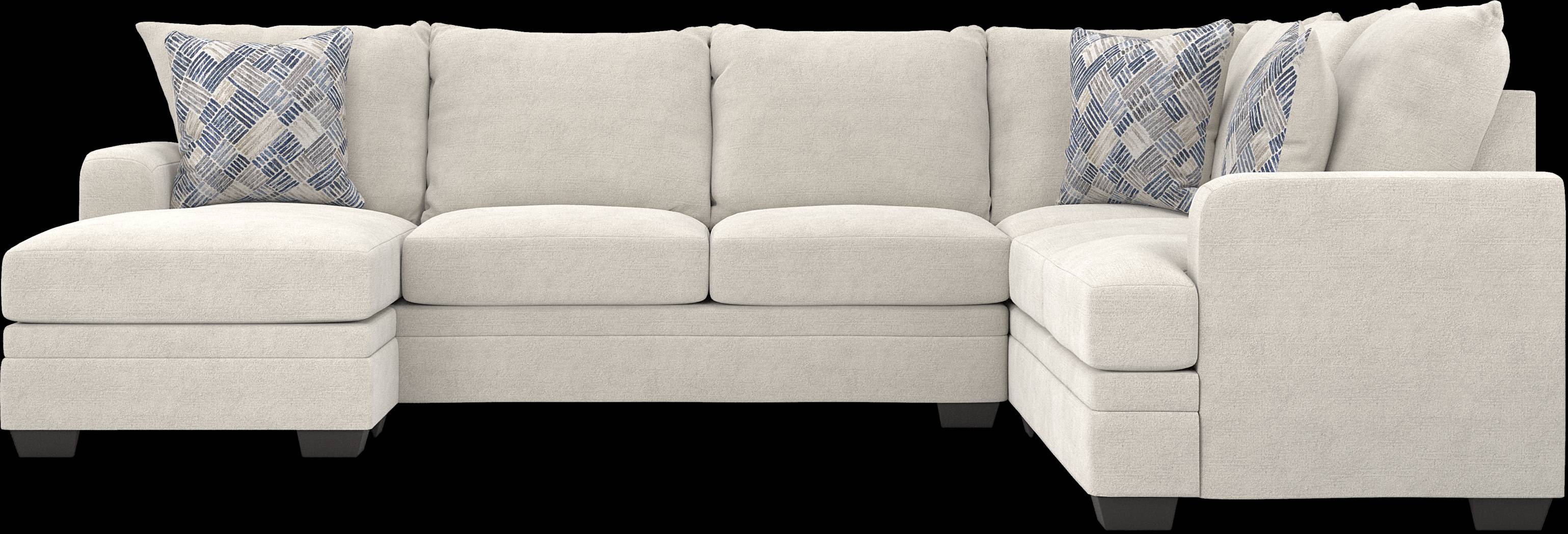 Copley Court Parchment 3 Pc Sectional Living Room - Thumbnail - Image 4