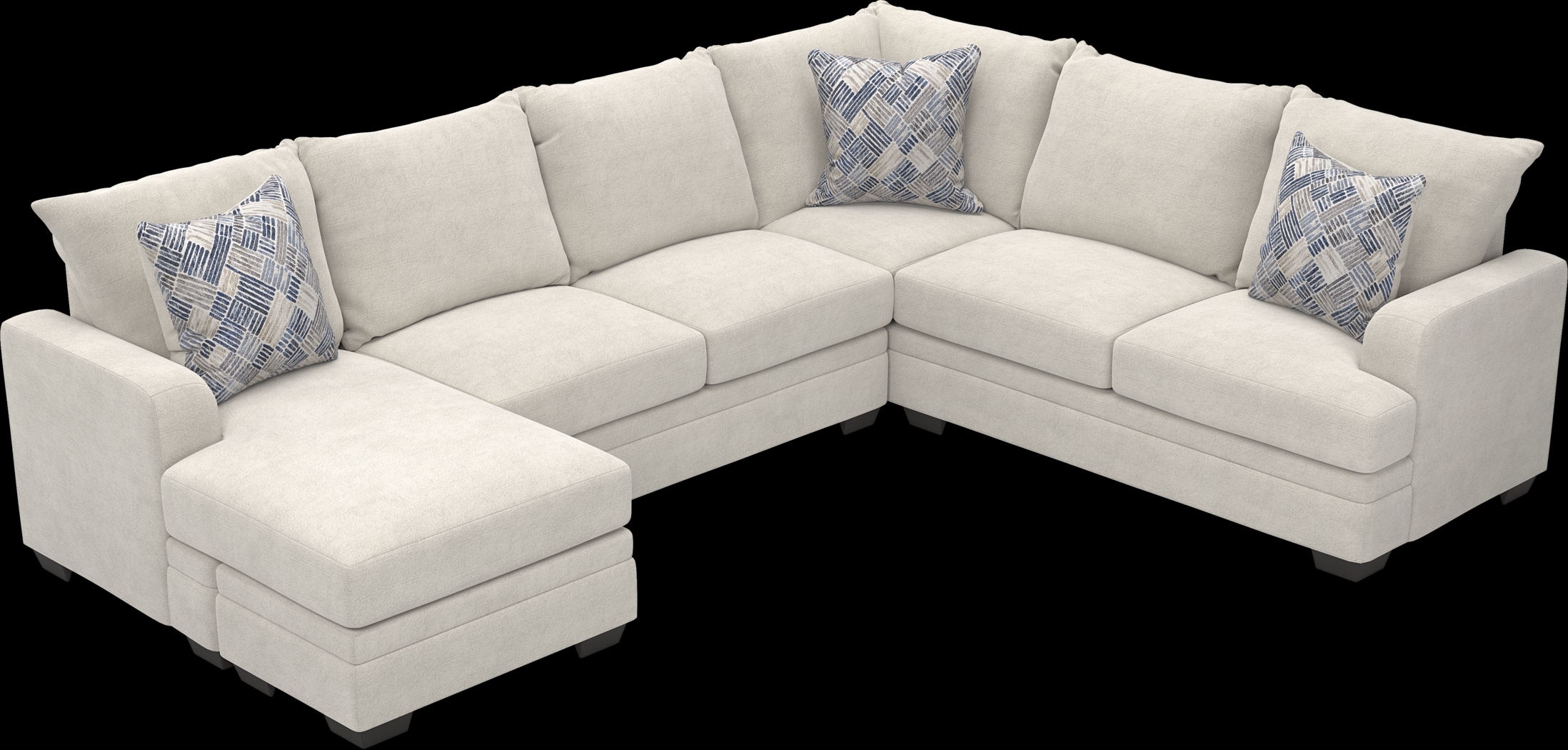 Copley Court Parchment 3 Pc Sectional Living Room - Thumbnail - Image 5