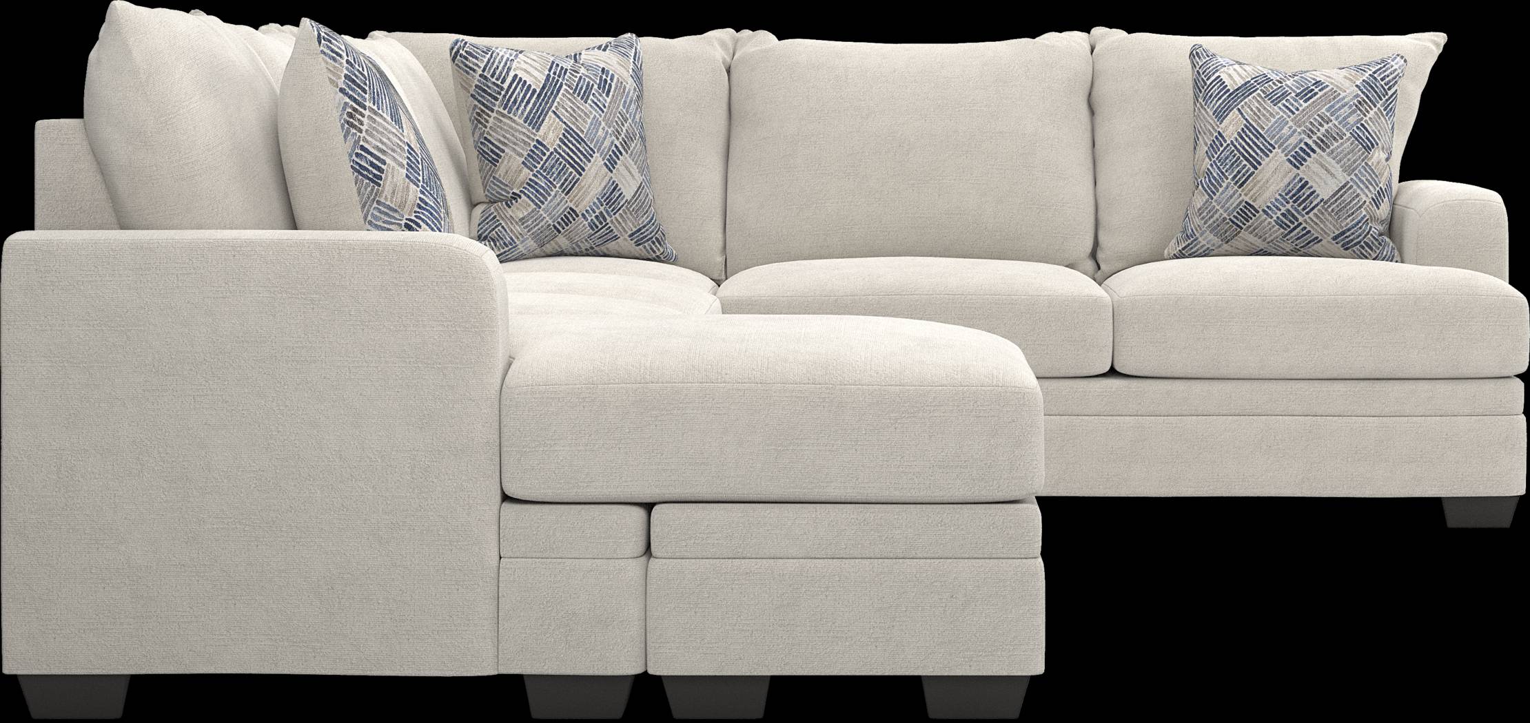 Copley Court Parchment 3 Pc Sectional Living Room - Thumbnail - Image 6