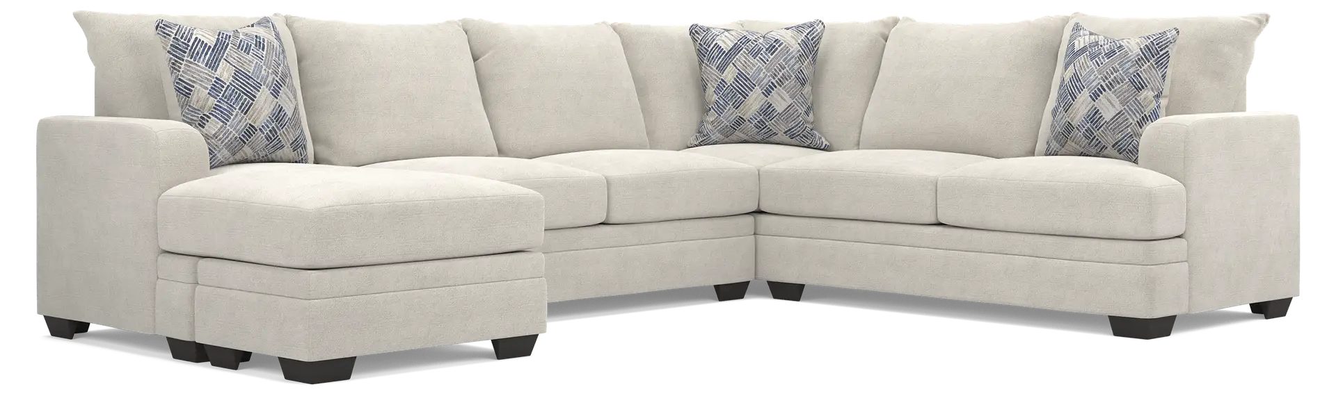 parchment 2 pc left arm chaise sectional - sectional only