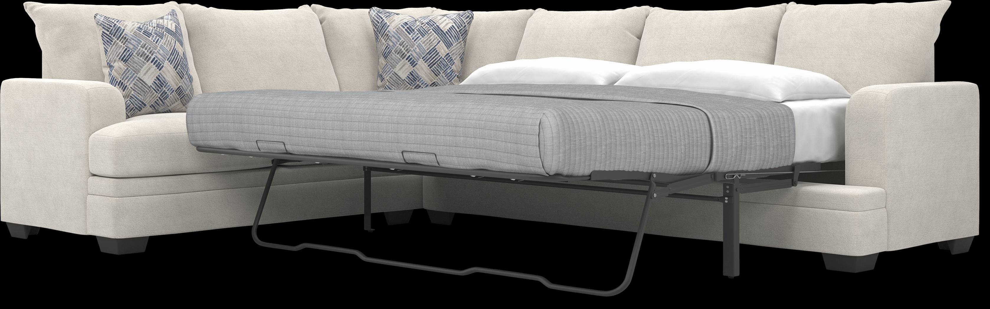 Copley Court Parchment 2 Pc Sleeper Sectional - Thumbnail - Image 3